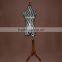 Lace covered adjustable female mannequin dressmaker form