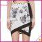 Printed Tight Mini Skirt with Envelope Hem