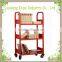 New simple design book cart for sale metal library bookcase movable book cart