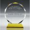 optical glass round cutting edge award figurine wholesale K9 engraving crystal