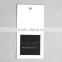 White card paper hangtag with black printted and logo sliver stamping for men 's trousers