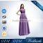 Fashion Tulle Ruche Lace Long Purple Western Women Cocktail Dresses