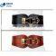 Brass Buckel Brown Leather Wide Women Elastic Leather Belts