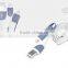 Multi-function Flat 2 in 1Micro USB+8pin USB Data Cahrger Cable for iPhone6 and Android