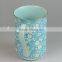 china suppliers glazed flower enamel mug, handleless ceramic glazed mug, china printed mug