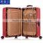 Durable Capacious Leather Draw Bar Box Luggage With Metal Frame