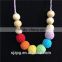 Teething colorful wood beads Necklace Breastfeeding Crochet Necklace