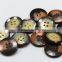 hight grade coffee four hole shell button for shirt