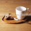 Hot Selling Drinkware Spiral Pattern Ceramic Mug with Spoon and Wooden Saucer for Home Decor Tableware                        
                                                Quality Choice