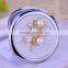 New design embossed flower cosmetic mirror