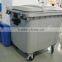 Colored eco-friendly wheelie bins with wheels /1100litregarden usage plastic rubbish container
