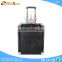 50W professional powered amplified trolley speakers system with built-in party light show