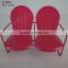 new products 2016 iron crafts of pink beach chair