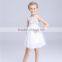 Anti-wrinkle chiffon white simple little girls summer dress