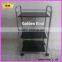 Home furniture indoor&outdoor used 3 layers 4 wheels metal iron tube kitchen trolley cart