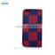 RedBlue Chess Pattern Fabric Book Style Leather Phone Case For Blackberry Passport with PVC ID and credit card slots