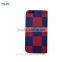 RedBlue Chess Pattern Fabric Book Style Leather Phone Case For HTC Desire 826 with PVC ID and credit card slots