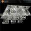 clear crystal ceiling round and square lamp chrome finshed chandelier ceiling lamp for bedroom OM88173