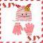 Custom Animal Knit Hat & Gloves Set
