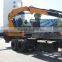 hand operated lifting equipment on truck, Model No.: SQ700ZB4, 35ton truck crane with foldable booms.