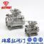 3PC SS Float Thread Ball Valve Drawing with Direct Mounting Pad