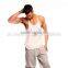 Men's workout muscle stringer/plain bodybuilding gym singlet with contrast
