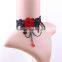 Black & red rose Lace Choker Necklace
