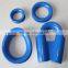 powder plasitified wire rope round thimble,blue color price