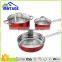 silicone cast handle stainless steel cookware set