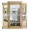 Italian Wooden Rectangle Dining Table With Upholstery Dining Chairs And Display Cabinet/Side Board And Mirror(MOQ=1 SET)