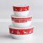 Set of 3pcs ceramic salad bowl set with plastic lid
