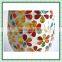 Holiday Decor Iridescent Colored Mosaic Hurricane Patterned Vase Tall Candle Holders for Weddings