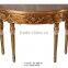Antique Gold Reproduction Console Table with Mirror