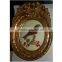 Small size oval shape frame with handmade painting