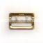 Rectangle Design Solid Brass Center Bar Buckle with double prong, belt buckle