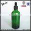 Shanghai Best manufacturer oil glass bottle 10ml 15ml 30ml 50ml green oil glass bottle with white dropper