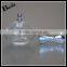 100ml cosmetic perfume glass bottle guangzhou silver aluminum pump sprayer bottle glass with long crown cap china suppliers