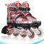 2017 new style high quality PVC wheels adjustable ABEC-7 bearing rollater skes,flashing inline skate