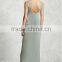 2017 Summer Women Scoop Neck Cami Dress Side Slits Maxi Tank Dress HSm9183