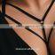 bondage garter belt harness belt lingerie No Cup Expose Breast Band Bra garter belt underware string thongs fashion ladies' belt