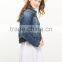 oem service korean style loose fancy short style denim jacket wholesale