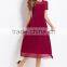 Young lady summer Europe fashion jacquard pleated dress