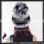 CX-C-245B Good Quality Lady Rex Rabbit Fur Knitted Winter Hats