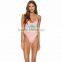 Sunny Day Seaside Party One Piece Hi Cut Leg Openings Sexy Lady Swimsuit Custom Nylon Spandex Women One Piece Swimwear Wholesale