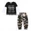 S17489A 2017 New style baby boy clothes kids camouflage clothes sets