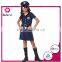 2016 wholesales girl blue costumes army girl soldier cosplays
