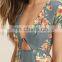 long dress chiffon new style Midi dress side slits floral print summer dress