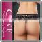 2015 Cheap price women underwear Paypal accepted black mesh lace trim spandex sex women panty