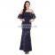 Navy Blue Off Shoulder Women Maxi Dresses On sale