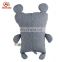Plush lovable grey fabrics bear soft stuffed toy